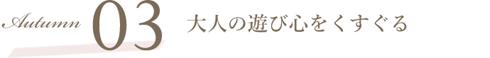 Autumn03 大人の遊び心をくすぐる