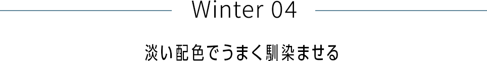 Winter 04 淡い配色でうまく馴染ませる