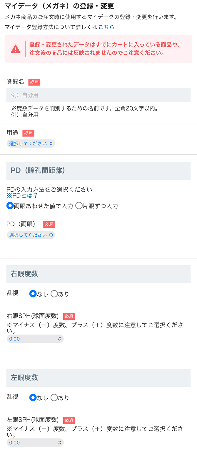 データの登録例