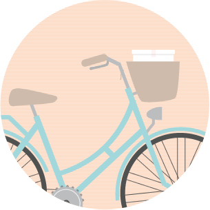 自転車の前カゴ