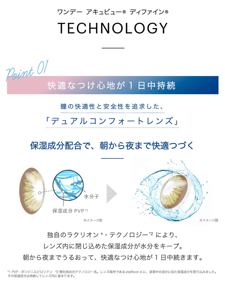 ワンデーアキュビューディファイン モイスト | コンタクトレンズ通販のレンズダイレクト