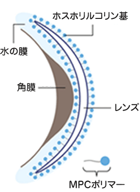 眼にやさしく、涙のうるおいが長くつづく