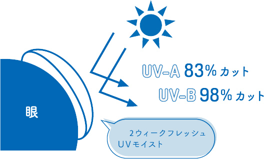 UV-A 83%・UV-B 98％カット