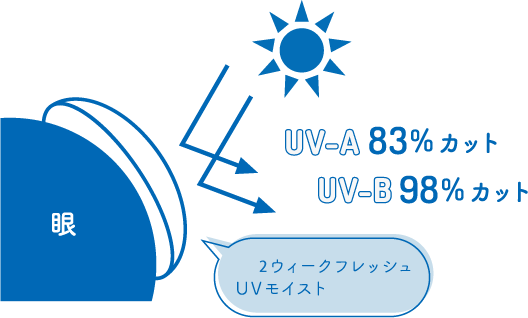UV-A 83%・UV-B 98％カット