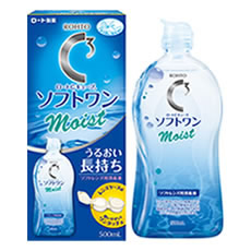 ロート Cキューブ ソフトワンモイストａ (500ml) ／ コンタクトケア用品（洗浄・消毒・保存）