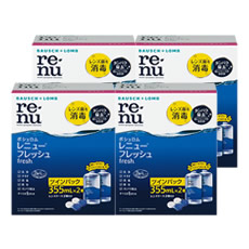 レニューフレッシュ ツインパック (355ml 2本)　4箱セット ／ コンタクトケア用品（洗浄・消毒・保存）