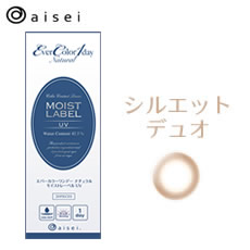 エバーカラーワンデー　ナチュラルモイストレーベルUV (20枚)／シルエットデュオ　　EverColor 1day