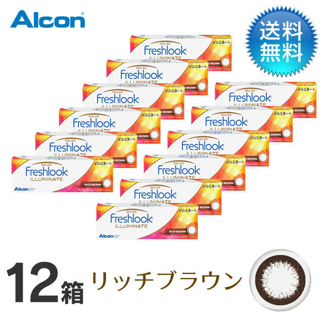 フレッシュルックデイリーズ イルミネート (30枚)／リッチブラウン　12箱セット