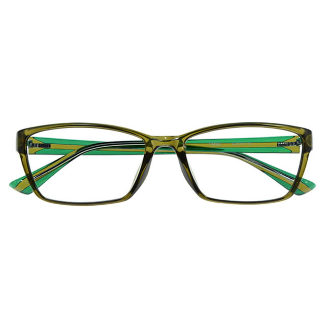 TR271-2 GRN【メガネ UNISEX TR90 ウエリントン カーキーグリーン/グリーンストライプ】