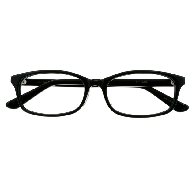 LD-015 BK【メガネ UNISEX アセテート スクエア ブラック】