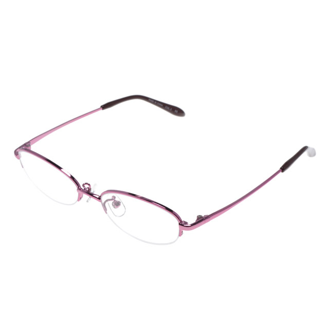 TAR-1505-2 DPK【メガネ WOMEN メタル ハーフリム ダークピンク