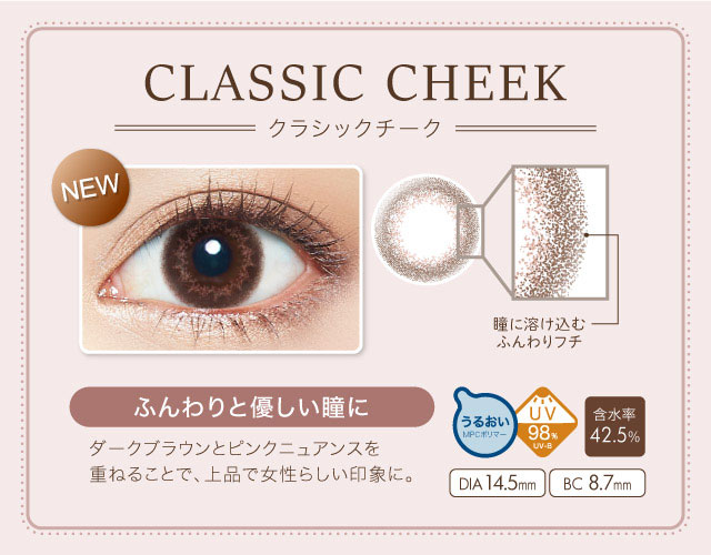 ふんわりと優しい瞳に「クラシックチーク」